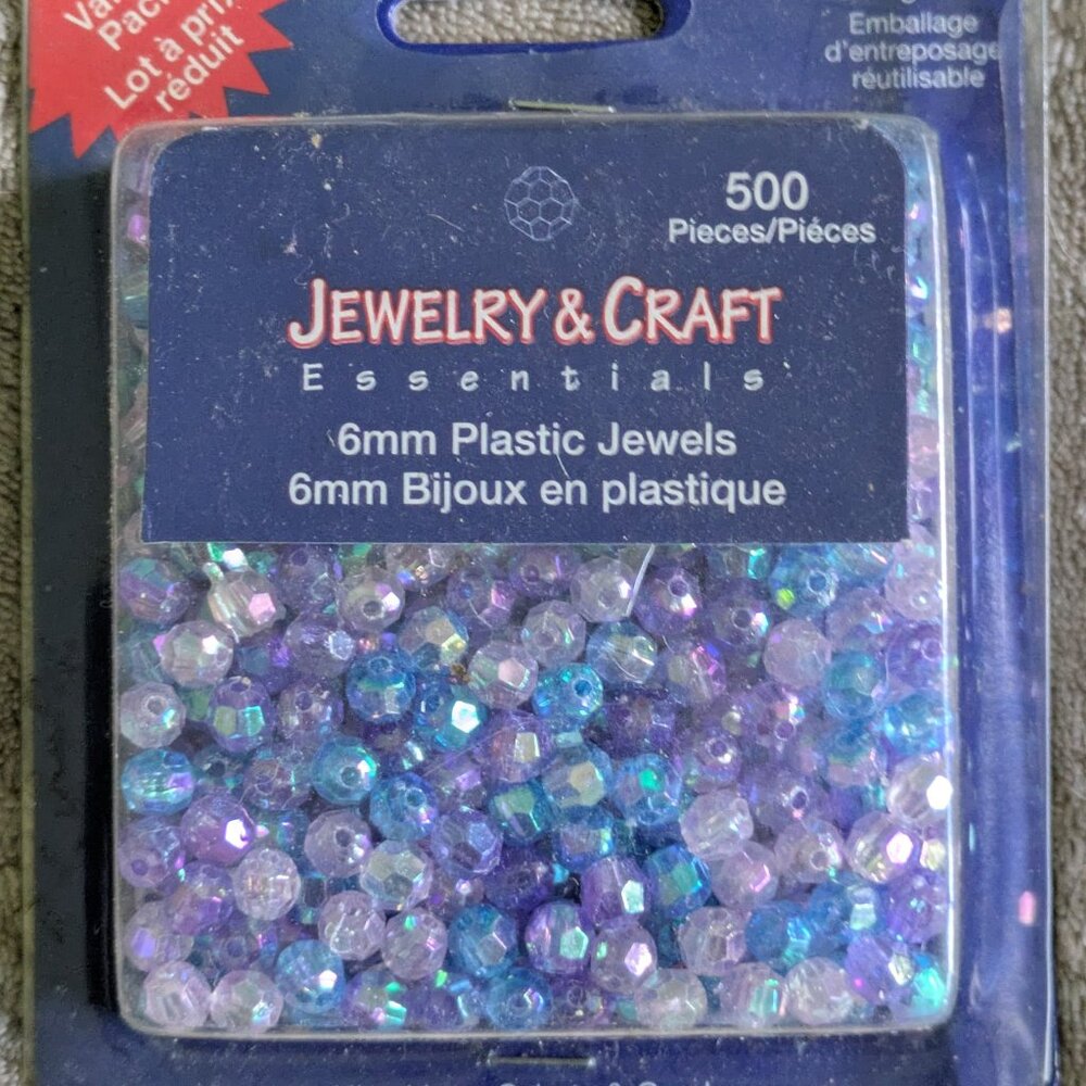 NWT! 500pc 6mm Faceted Rondelle Beads in Blue by Jewelry & Craft Essentials